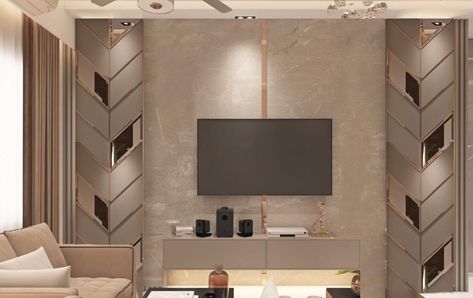 Drawing Room Interior With Tv Unit, Drawing Room Highlight Wall, Jhula Background, Drawing Room Tv Panel Design, Drawing Room Led Panel Design, Tv Unit Colour Ideas, Drawing Hall Wall Design, Acrylic Tv Unit Designs, Latest Wall Designs For Living Room