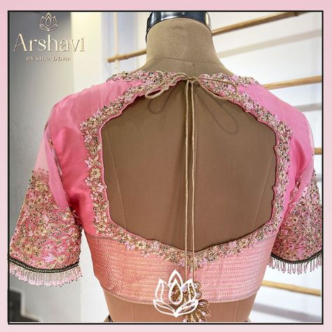 Glass Neck Blouse, Gold Zari Work Blouse Designs, Crystal Work Blouse Designs, Pot Shape Blouse Designs, Silver Zari Blouse Designs, Pot Neck Maggam Work Designs, Silver Embroidery Blouse Designs, Pot Neck Blouse Designs Back, Silver Work Blouse Designs