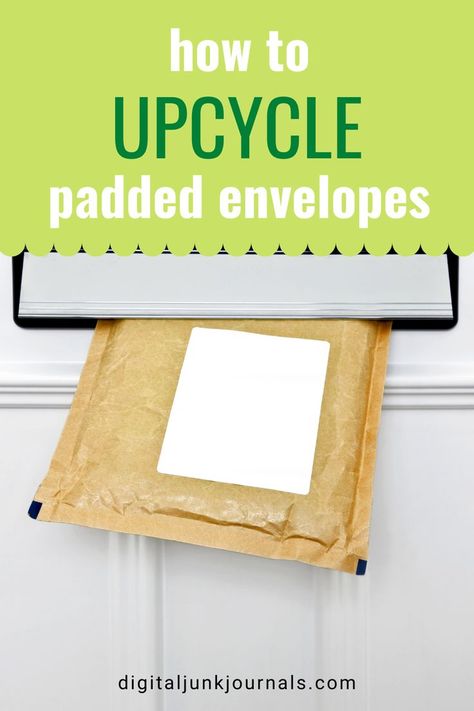 If you’ve ever ordered anything from Amazon, ever, you probably have a surplus of leftover boxes and envelopes. Now, you COULD just throw all those envelopes away…but why not upcycle them and use them for art instead? Here’s three ways to reuse a padded envelope, of any size. Upcycle Paper, Really Cool Backgrounds, Recycled Envelopes, Unique Envelopes, Fabric Journal, Cute Scrapbooks, Hanging Folders, Upcycle Repurpose, Shipping Envelopes