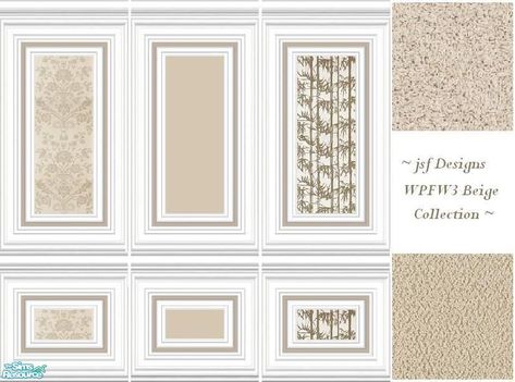 Sims 4 Beige Wallpaper, Sims 4 Cc Wallpaper Modern, Sims 4 Cc Elegant Furniture, Sims 4 Cc Wallpaper Outdoor, Parisian Wallpaper, Parisian Wall, Sims 2 House, Damask Patterns, The Sims 4 Lots