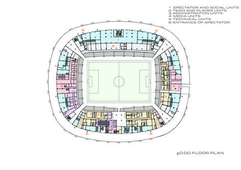 Gallery of Sivas Stadium / Bahadir Kul Architects - 1 Stadium Plan, Stadium Architecture, Ecology Design, Climate Zones, Stadium Design, Heavy Snow, Media Unit, Solar Heating, Building Structure