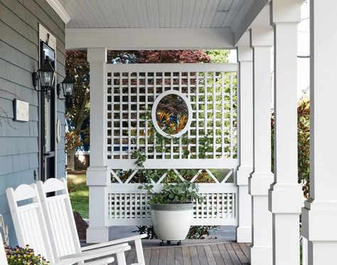 Lattice Porch, Porch Lattice, Porch Privacy, Walpole Outdoors, Porch Design Ideas, Railings Outdoor, Front Porch Design, Summer Porch, Porch Railing