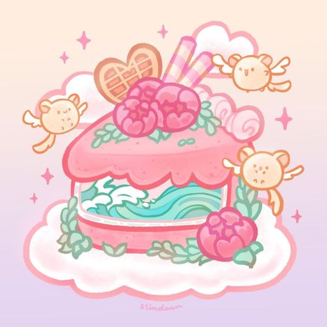 Heavenly Cake, Cake Lol, Chinchillas, Taking A Break, Take A Break, Cute Art, Mario Characters, Take That, Cake