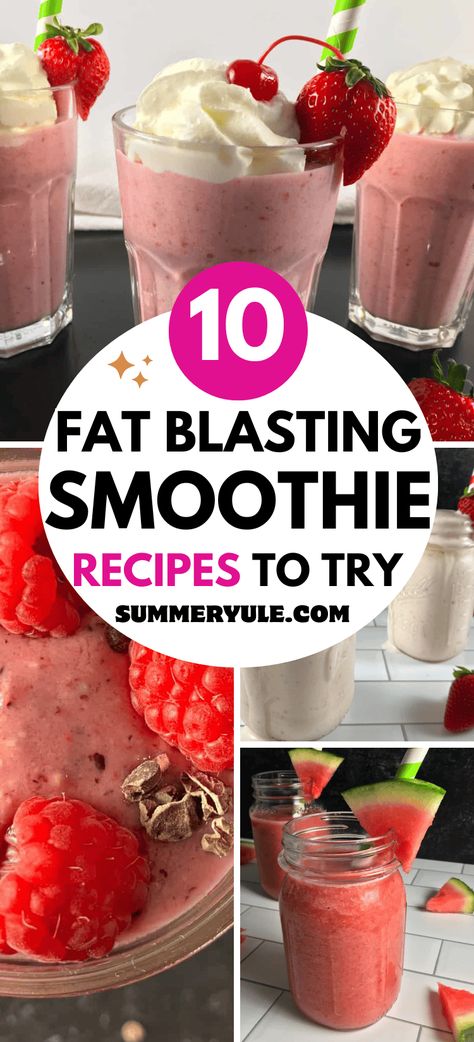 These 10 smoothie recipes are designed to support your weight loss journey without compromising on taste. From refreshing fruit blends to protein-packed options, there’s a smoothie here to suit every palate and dietary need. Say hello to a more vibrant you with these delightful smoothie recipes! -Summer Yule, MS, RDN Watermelon Smoothie Recipes, Fat Burning Smoothie Recipes, Weight Watcher Smoothies, Low Calorie Smoothies, Fresh Fruit Smoothies, Fruit Smoothie Recipes Healthy, Keto Smoothie Recipes, Dessert Smoothie, Smoothie Drink Recipes