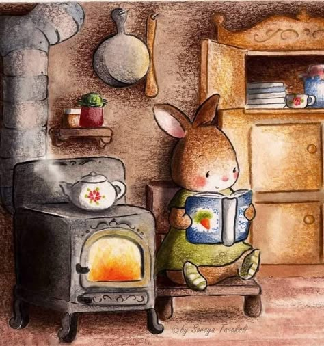 Storybook Art, Art Clip, Fairytale Art, A Bunny, Dessin Adorable, Dreamy Art, Childrens Illustrations, Children's Book Illustration, الرسومات اللطيفة