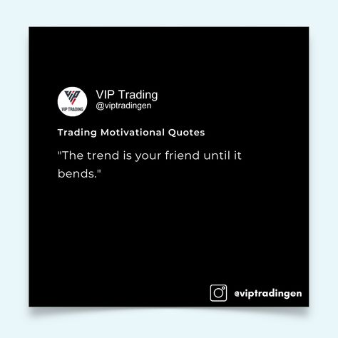 The trend is your friend until it bends! Who can relate to this one?
.
#viptrading #forexmotivation #motivationquotes #motivation #forex #bitcoin #forextrader #trading #forextrading #money #forexsignals #cryptocurrency #trader #investment #crypto #forexlifestyle #investing #business #entrepreneur #invest #forexmarket #forexlife #stocks #success #daytrader #btc #investor #stockmarket #fx #finance Forex Motivation, Forex Results, Forex Trader Quotes, Forex Motivational Quotes, Forex Memes Funny, Forex Trading Memes, Day Trader, Forex Signals, Forex Trading