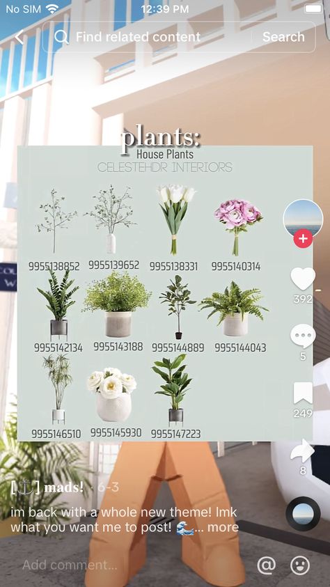 Bloxburg Fake Plants Codes, Indoor Plant Codes Bloxburg, Bloxburg Farm Decal Codes, Bloxburg Codes For Plants, Bloxburg Winter Plant Decals, Bloxburg Outdoor Decals, Bloxburg Plant Decals Codes Indoor, Indoor Plant Decals Bloxburg, Bloxburg Indoor Plant Decals