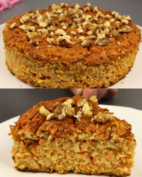 This Carrot and Apple Oatmeal Cake is a wholesome, delicious treat perfect for breakfast or a snack. Made with nutritious ingredients like oatmeal, kefir, fresh carrots, and apples, it’s both ... Read more Carrot Pie, Healthy Dessert Options, Oatmeal Cake, Apple Oatmeal, Carrot Cake Recipe, Dessert Options, Apple Pie Recipes, Food Cakes, Free Desserts