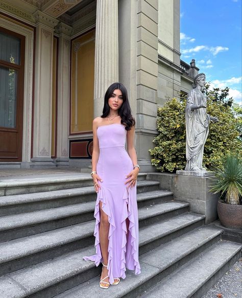 Sheath Prom Dress, Fits Summer, Light Purple Dress, Wallpaper Summer, Sewing Fashion, Strapless Prom Dress, Aesthetic Spring, Floor Length Prom Dresses, Fit Summer