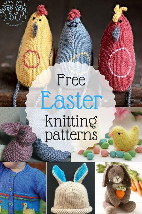 Tons of free Easter knitting patterns at LaughingHens.com! Easter Knitting Patterns, Knitted Easter Crafts, Easter Knitting, All Free Knitting, Baby Bunny Hat, Rabbit Knitting Pattern, Bunny Knitting Pattern, Kids Knitting Patterns, Animal Knitting Patterns