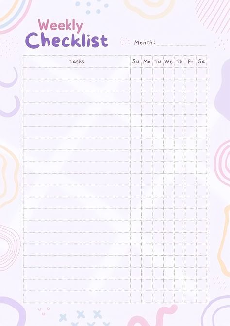 Weekly Checklist, Weekly Schedule Planner, Daily Routine Planner, Study Planner Printable, Note Writing Paper, Print Planner, Weekly Planner Template, Daily Planner Pages, Schedule Planner