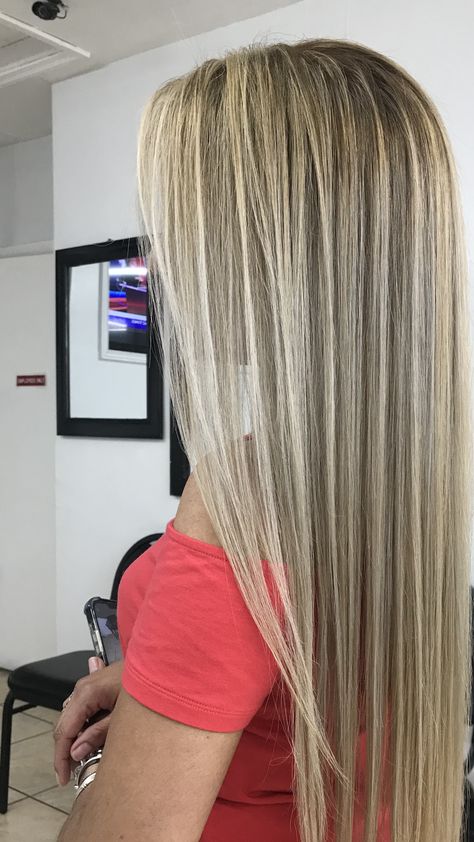 Blond Highlights Balayage, Blonde Heavy Highlights On Brown Hair, Full Head Of Blonde Highlights On Brown Hair, Long Hair Highlights Blonde, Ask Blonde Hair, Heavy Highlights On Dirty Blonde Hair, Hilights Hair Blond, Level 8 Highlights, Heavy Highlights On Brown Hair