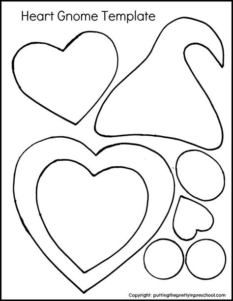 Download this free heart gnome template to use to make adorable gnome valentines. Valentines Heart Crafts For Kids, Easy Valentine's Crafts For Kids, Easy Valentines Crafts For Preschoolers, Valentine Printable Craft, Crafts For February For Kids, Valentine Craft Template Free Printables, Paper Crafts For Kids Valentines Day, Valentine’s Printables Free, Valentine's Day Crafts For Kindergarten