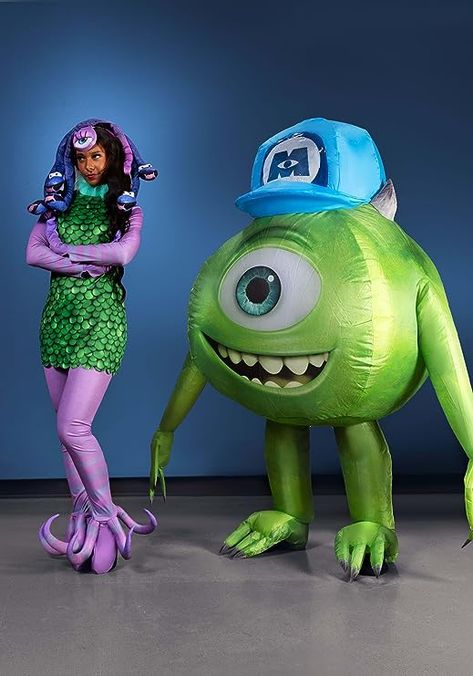 Disguise Adult Monsters Inc Celia Mae Costume for Women Mike Wazowski And Celia Costume, Monsters Inc Family Halloween Costumes, Monster Inc Family Costume, Mike Wazowski And Sully Costume, Celia Monsters Inc Costume, Monsters Inc Group Costume, Monster Ink Costumes, Monsters Inc Trunk Or Treat, Celia Costume