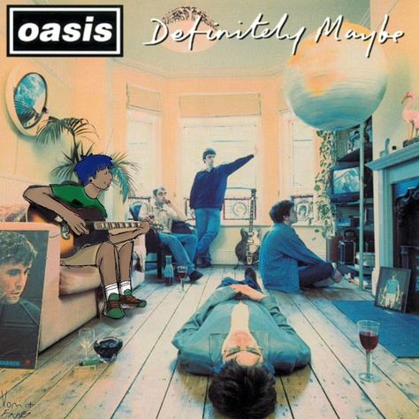 Oasis Album, Greatest Album Covers, Definitely Maybe, Oasis Band, Cool Album Covers, Married With Children, Iconic Album Covers, Noel Gallagher, Liam Gallagher