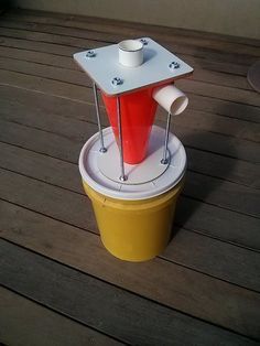 My Fancy Home Made Dust Cyclone Dust Collector Diy, Workshop Hacks, Woodshop Tools, Shop Dust Collection, Fancy Home, Workspace Ideas, Wood Workshop, Dust Collection System, Dust Extraction