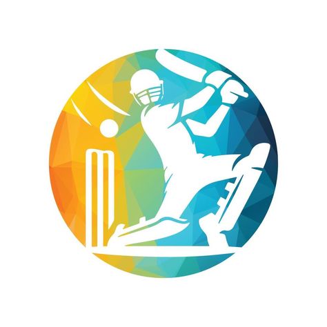 Cricket Player Logo Design Vector Illustration Cricket Logo Creative, Cricket Logo Design, Cricket Logo, Christ Artwork, Cricket Poster, Cricket Player, Sport Shirt Design, Classroom Birthday, Birthday Captions Instagram