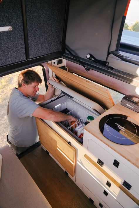 Expedition Builds — EXPEDITION ROVE Defender Camper Interior, Land Rover Defender Camper, Campervan Fridge, Defender 110 Camper, Land Rover Overland, Defender Overland, Land Rover Interior, Landrover Camper, Land Rover Defender Camping