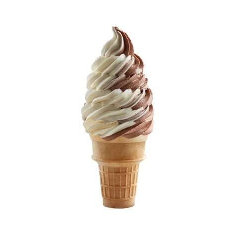 Vanilla & Chocolate Twist Soft Serve Ice Cream: Twist Soft Ice Cream Ice Cream Png Aesthetic, I’ve Cream, Ice Cream Cone Aesthetic, Twist Ice Cream, Mcdonalds Shakes, Soft Serve Ice Cream Recipes, Chocolate Frosty, Soft Ice Cream, Ice Cream Place