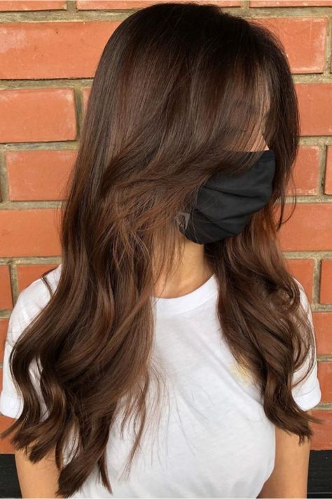 Warm Chocolate Brown Color On Soft Waves With Curtain Bangs Waves With Curtain Bangs, Warm Chocolate Brown Hair, Style For Fall, Brown Hair Looks, Chocolate Brown Color, Chocolate Brown Hair, Stylish Curtains, Warm Chocolate, Chocolate Brown Colour