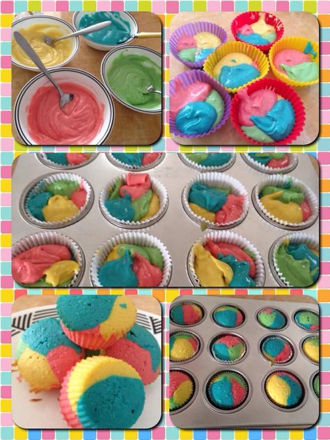 Rainbow cupcake Cheesecake Cupcakes, Rainbow Cupcakes, Rainbow Birthday Party, Rainbow Birthday, Rainbow Cake, Savoury Cake, Easter Treats, Cupcakes Decoration, Cupcake Recipes