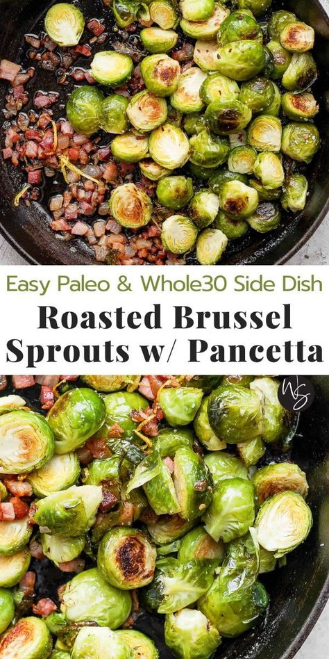 Pancetta Brussel Sprouts Balsamic, Appetizers With Brussel Sprouts, Brussel Sprout Pancetta Recipes, Brussel Sprout With Pancetta Recipes, Brussels With Pancetta, Brussels Sprouts And Pancetta, Brussel Sprout Recipes With Pancetta, Italian Brussel Sprouts, Roasted Brussel Sprout Recipes