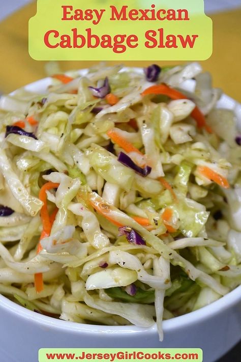 Cold Mexican Food, Mexican Coleslaw Salsa, Permanent Slaw, Easy Mexican Slaw, Recipes With Bagged Coleslaw, Mexican Bbq Ideas, Mexican Coke Slaw, Mexican Coleslaw Recipe For Tacos, Mexican Broccoli Slaw