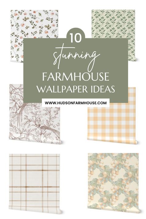 Transform your home with the elegant charm of farmhouse wallpaper. Our blog takes you on a journey through the best of Spoonflower's collection, including stunning floral and removable options. Learn how to blend these wallpapers into your decor for a touch of rustic beauty. Visit our blog now for creative ideas and start your home makeover today Farmhouse Style Wallpaper, Farmhouse Wallpaper Kitchen, Farmhouse Wallpaper Ideas, Farmhouse Dining Room Wallpaper, Wallpaper Farmhouse Style, Kitchens With Wallpaper, Wallpaper Kitchen Ideas, Kitchen Wallpaper Ideas Accent Wall, Country Farmhouse Wallpaper