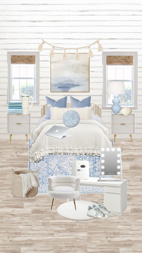 #coastalgrandaugherbedroom #vibes #preppy Room Inspiration Bedroom, Room Inspiration, Bedroom