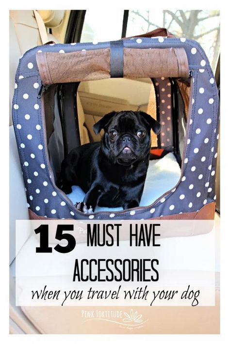 Our dogs and puppies need some essential items when they travel. But it doesn't have to be overwhelming. These are the 15 must-have accessories when you travel with your dog. #sponsored Must Haves For Dogs, Dog Travel Essentials, Durable Dog Bed, Backpacking Equipment, Tips For Dogs, Dog Friendly Vacation, Dog Friendly Hotels, Dog Pads, Dog Camping