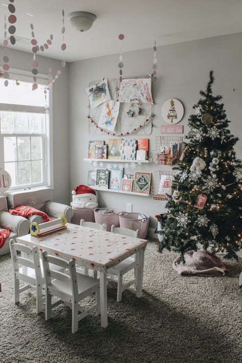 Christmas Kids Room, Girls Playroom, Kids Playroom Decor, Christmas Tinsel, Festive Crafts, Real Christmas Tree, Christmas Room Decor, 12 December, Christmas Inspo