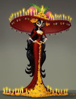 The Book of Life - La Muerte Catrinas Costume, Queen Animation, Book Of Life Costume, The Book Of Life, Den Mrtvých, Inspiring Books, Day Of The Dead Art, Skeleton Skull, Sugar Skull Art