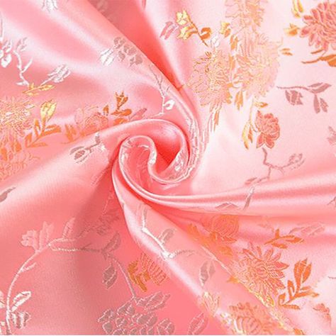 Cushion Diy, Fabric Texture Pattern, Chinese Cheongsam Dress, Fabric Textures, Diy Cushion, Pink Metallic, Cheongsam Dress, Fabric Suppliers, Style Pink