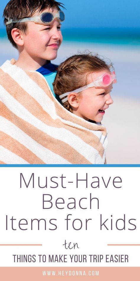 10 Items to make your beach trip with kids easier. Items to bring to the beach with toddlers. Tips for your family beach vacation. Beach vacation list for kids. #beachvacation #beachwithkids #familyvacation #beach #toddlers Beach Hacks For Toddlers, Beach Trip With Toddler, Beach With Kids, Family Beach Day, Beach Vacation With Baby, Beach Must Haves For Toddlers, One Year Old Beach Trip Tips, Beach Trip Packing List, Beach Trip Packing