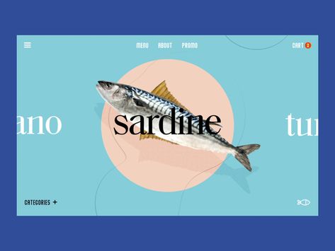 Premium Fish Market - Niche eCommerce Simple Homepage Design, Parralax Website, Homepage Design Layout, Figma Web Design, Micro Animation, Simple Website Design, Web Design Ux Ui, 타이포그래피 포스터 디자인, Webdesign Inspiration