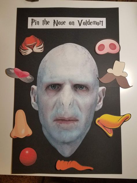 Diy Harry Potter Games Birthday Parties, Harry Potter Halloween Party Games, Harry Potter Trunk Or Treat Ideas For Suv, Pin The Nose On Voldemort Printable, Harry Potter Activites, Cheap Harry Potter Party Ideas, Harry Potter Themed Party Games, Harry Potter Theme Party Games, Harry Potter Decorations Halloween