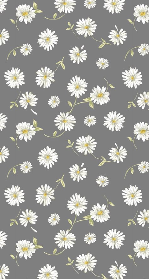 Cute Floral Wallpaper Daisy Pattern Wallpaper, Cute Daisy Wallpaper, Iphone Wallpaper Vsco, Daisy Wallpaper, Simple Iphone Wallpaper, Trendy Wallpaper, 背景 シンプル, Backgrounds Phone Wallpapers, Flower Phone Wallpaper