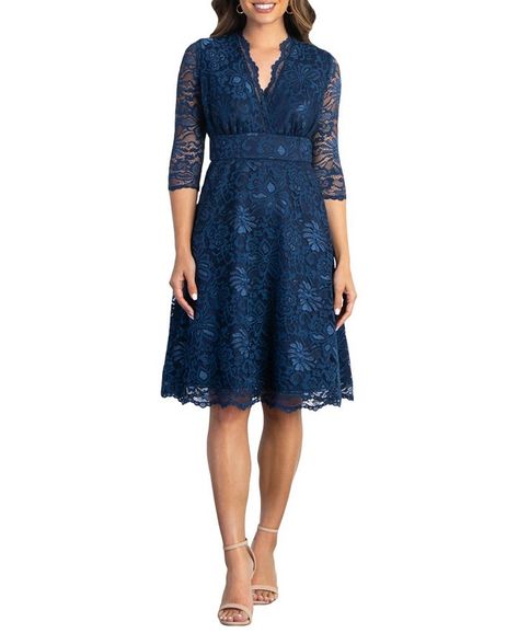 Kiyonna Women's Mademoiselle Lace Cocktail Dress with Sleeves - Macy's Cocktail Dress With Sleeves, Cocktail Dresses With Sleeves, Semi Formal Wedding, Lace Cocktail Dress, Dress With Sleeves, Floral Lace Dress, Evening Formal, Cocktail Dress Lace, Elbow Sleeve