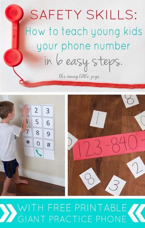 Safety Skills: How to teach your child to memorize his phone number - The Many Little Joys Phone Activities For Preschool, Phone Number Practice Preschool, Phone Number Memorization, Learn Phone Number Preschool, Preschool History Lessons, Learning Phone Number Preschool, Teaching Safety To Preschoolers, Phone Number Activities For Preschool, Preschool Number Activity