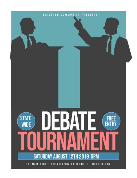 120+ customizable design templates for ‘debate’ Debate Wallpaper, Debate Flyer Design, Debate Competition Poster Design, Debate Club Poster, Debate Competition Poster, Debate Poster Design, Debate Poster, Academic Competition, Canva Inspiration