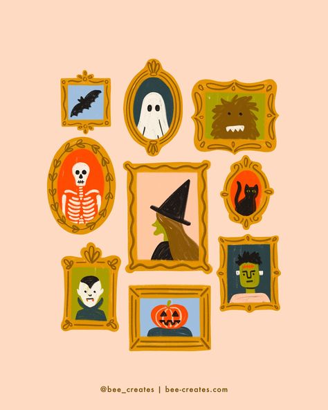 Spooky portraits 🖼️ Who is missing?? I was inspired by: Witchy for #jollieween2024 Paw for #peachtober24 Jack-o’-lantern for #doodleadayoct Bats (I forgot a bow!) for #scaryandsweet2024 #inktober #inktober2024 #spooktober #spookydrawing #spookyillustration #halloweendrawing #creatinghapppy #makeart2024 #octoberartchallenge #octoberdrawingchallenge #cozyfall #octoberchallenge #falldrawing #cozyillustration #autumnillustration #cozyseason #cozydrawing #autumnessentials #autumnart #peach... Spooky Portraits, Diy Jack O Lantern, October Drawings, Halloween Illustrations, Fall Clip Art, Fall Drawings, Drawing Journal, Autumn Illustration, Halloween Drawings