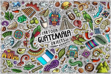 Set of Guatemala Traditional Symbols and Objects Stock Vector - Illustration of collection, tikal: 264837772 Objects Illustration, Vector Doodle, Tikal, Design Posters, Bullet Journal Ideas, Screen Savers, Graphic Design Posters, Mario Bros, Powerpoint Presentation