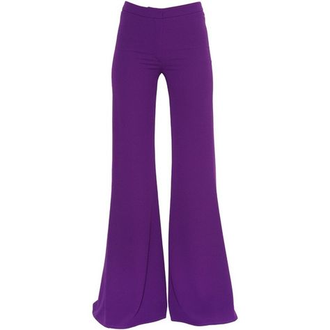 Crepe Trousers, Crepe Pants, Purple Pants, Gareth Pugh, Flared Trousers, Flare Trousers, Flared Pants, Pocket Pants, Flare Pants