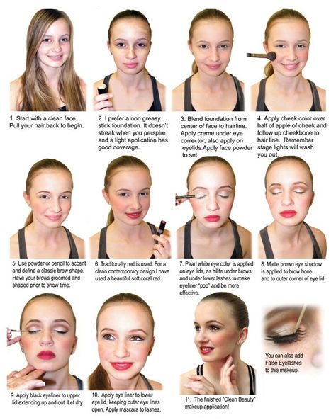 Stage Makeup Dance, Stage Makeup Tutorial, Recital Makeup, Dance Competition Makeup, Ballet Makeup, Competition Makeup, Theatre Makeup, Performance Makeup, Makeup Tutorial Step By Step