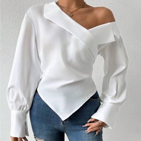 Classy Blouses, Modest Dresses Fashion, Stylish Work Attire, Effortlessly Chic Outfits, Classy Casual Outfits, Stylish Work Outfits, Classy Casual, Looks Chic, Lantern Sleeve