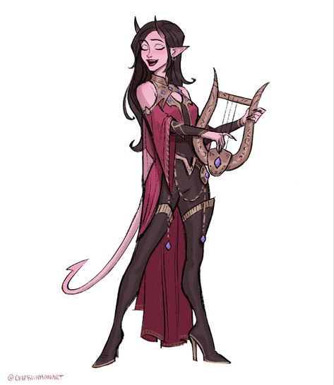 Tiefling Female, Dnd Tiefling, Dnd Bard, Tiefling Bard, Place To Draw, Npc Art, Dnd Oc, Cool Character Art, Dnd Character Art