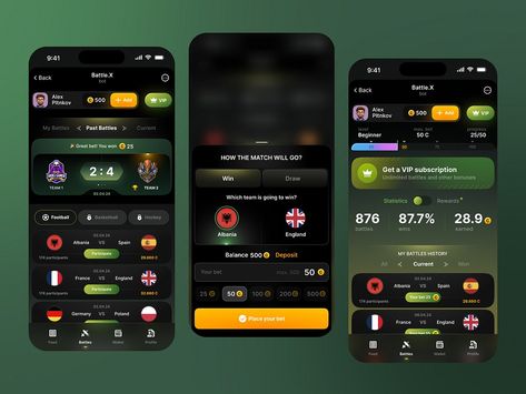 TMA Betting App - Dashboard Ui by AlexP for Morethan on Dribbble App Dashboard, Betting App, Sport Betting, Dashboard Ui, Game Ui Design, Sports Game, App Ui Design, Game App, Game Ui