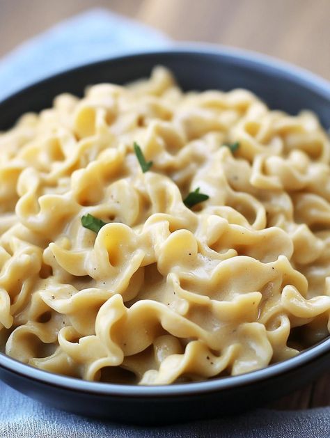 Slow Cooker Creamy Cafeteria Noodles Cafeteria Noodles, Pot Noodle, Pasta Types, Creamed Onions, Buttered Noodles, Simpler Times, Rice Pasta, Comfort Dishes, Steamed Vegetables