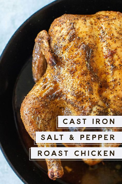 Cast Iron Skillet Whole Chicken, Cast Iron Whole Chicken, Roast Chicken In Cast Iron Skillet, Whole Chicken In The Oven Cast Iron, Roast Chicken Cast Iron Skillet, Roast Chicken In Cast Iron Dutch Oven, Baked Chicken Recipes Cast Iron, Cast Iron Skillet Thanksgiving Recipes, Roasted Chicken Whole Cast Iron