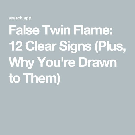 False Twin Flame: 12 Clear Signs (Plus, Why You're Drawn to Them) False Twin Flame Signs, False Twin Flame, Twin Flame Signs, Twin Flame Connection, Twin Flames Signs, Relationship Quizzes, Meeting Your Soulmate, Technology Hacks, Train Your Brain